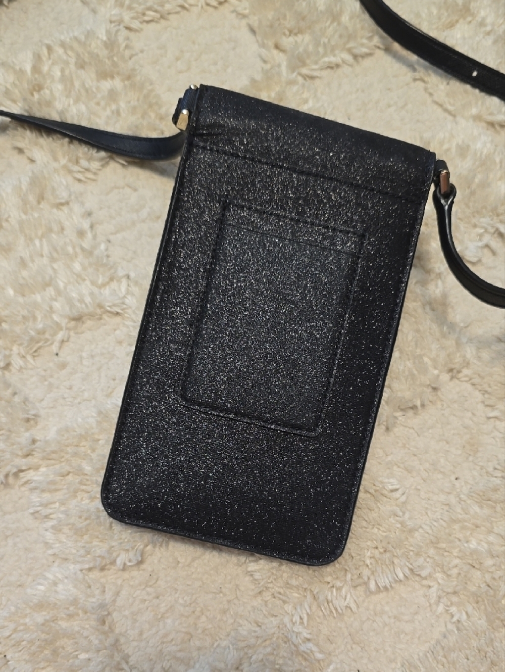 kate spade Black Glitter Crossbody Phone Pouch - Picture 3 of 4